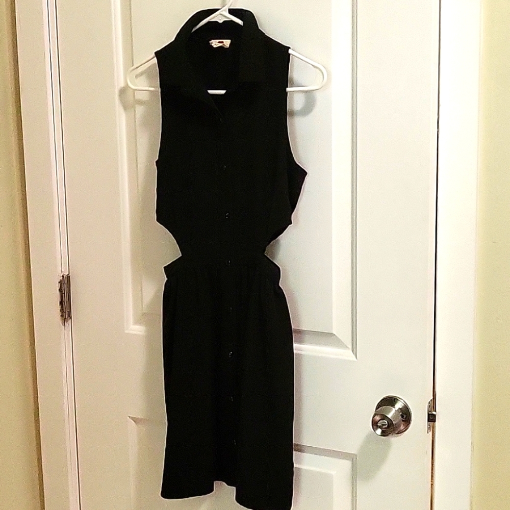 Cut Out Black Mini Dress